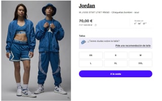 Chaqueta Bomber Nike Jordan M J ESS STMT LTWT RNGD por 63€