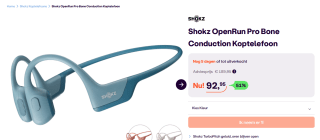 Shokz OpenRun Pro voor €93 bij Ibood