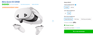 Meta Quest 3s 128 GB - VR Bril voor €279 bij Coolblue