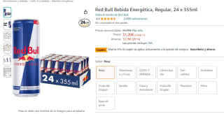 Pack x24 Red Bull Bebida Energética 355ml por 26.64€