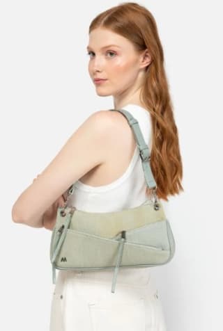 Práctico Bolso tipo de bolso de hombro de estilo Denim. por 9€