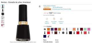 Revlon Esmalte de uñas Knockout a $34 en Amazon