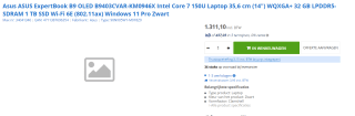 ASUS ExpertBook B9 OLED B9403CVAR-KM0946X voor €1.311,10 bij Mac ICT