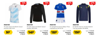 Sport-korting sale tot 77% korting op Macron fan-artikelen