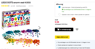LEGO Enorm veel dots 41935 voor €9,98 bij Intertoys