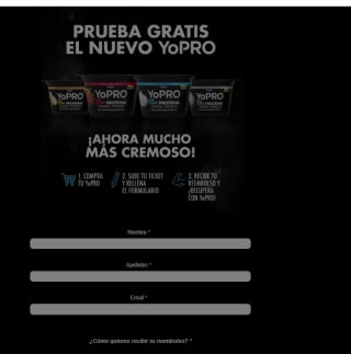 3.450 reembolsos de hasta 2,69€ en Danone YoPro