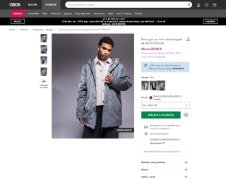 Parka con forro de borreguito ASOS DESIGN por solo 16€