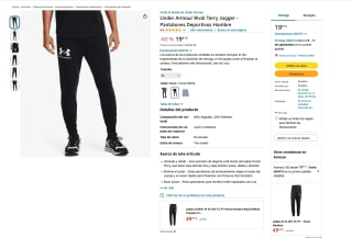 Pantalones Deportivos Under Armour Rival Terry Jogger por solo 19,97€