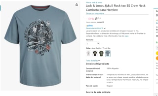 Camiseta Jack & Jones Jjskull Rock tee SS Crew Neck por 8,99€