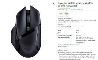 Razer Basilisk X HyperSpeed muis voor €32,26 bij Amazon