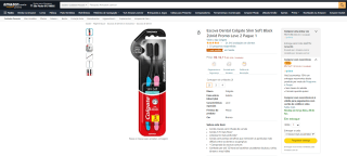 2 escovas de Dente da Colgate, modelo Slim Soft Black - R$ 16,11