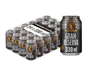 Cruzcampo Gran Reserva Cerveza Tostada Pack Lata, 24 x 33cl por 15,28€
