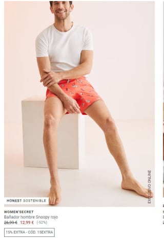 Bañadores hombre desde sólo 9,34€ hay varios muy bonitos y de Snoopy