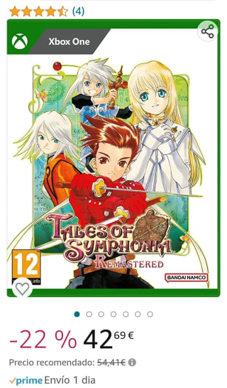 Tales Of Symphonia Remastered Chosen Edition Xbox One por 42,69€.