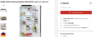 Bosch Koelkast Inbouw KIR41VFE0 voor €599 bij Otto