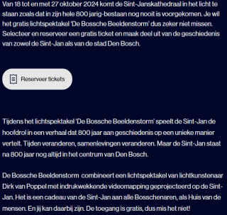 Gratis lichtspektakel voor de Bossche Beeldenstorm bij de Sint-Janskathedraal in Den Bosch