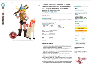 Dungeons & Dragons Cartoon Classics de Bobby & Uni a escala de 6 pulgadas 2 figuras y dado por solo 17,30€