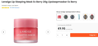 Laneige Lip Sleeping Mask Ex Berry 20g voor €9,95 bij Ochama