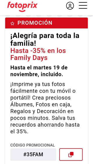 Hasta-35% de Descuento en Fotoprix.