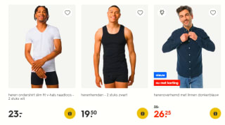 20% korting op alles bij de Hema