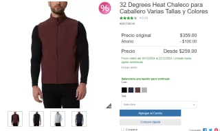 32 Degrees Heat Chaleco por $259 | Descuento Costco