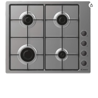 Candy CHW6LBX/4U2 - Placa de gas natural con 4 zonas Acero inoxidable por 68.99€