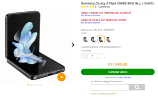 Samsung Galaxy Z Flip4 256GB por $11,999 en Doto