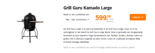 GRILL GURU Kamado Original Large voor €599 in de AH voordeelshop