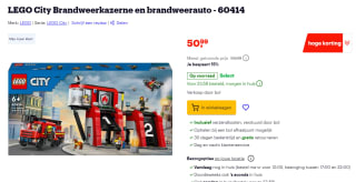 Lego City Brandweerkazerne en brandweerauto voor €50,99 bij Bol.com