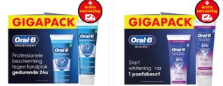 Oral-B Pro-Expert Professionele Bescherming of 3D White Vitalize Tandpasta 18 stuks voor €26,99 bij Kruidvat