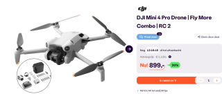 DJI Mini 4 Pro Fly More Combo + Smart Controller voor €899 bij Ibood
