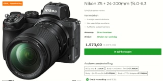 Nikon Z 5 + Nikkor Z 24-200mm f/4-6.3 Zwart voor €1.573 bij Foto Verweij
