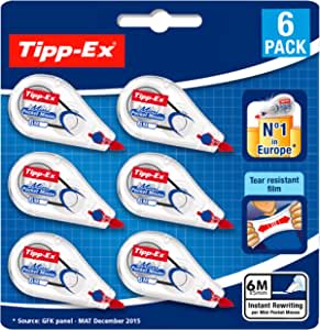 Pack x6 Tipp-Ex Cintas Correctoras de bolsillo por 5.99€