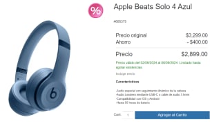 Audífonos Apple Beats Solo 4 por $2,899 en Costco