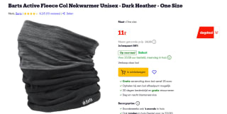 Nekwarmer Barts Unisex Active Fleece Col Dark Heather voor €11 bij Bol