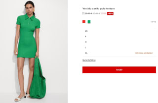 Vestido cuello polo textura para Mujer por 5.99€