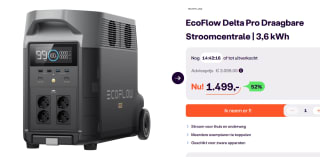 EcoFlow DELTA Pro Powerstation 3600Wh voor €1.499 bij Ibood