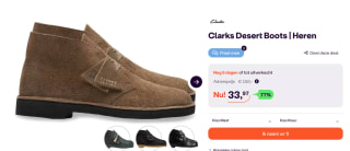 Clarks Desert heren boots voor €33,97 bij Ibood