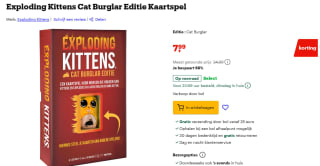 Exploding Kittens Cat Burglar Editie Kaartspel voor €7,99 bij Bol