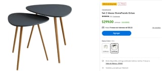 Set 2 Mesas HomeTrends Grises por $299 en Walmart