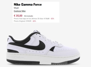 2 Pares de Zapatillas para Mujer Nike Gamma Force por 56€