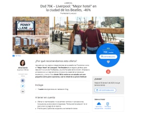 1 noche en el "Mejor Hotel" de Liverpool, The Resident con -46% descuento