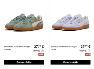 Rebajas hasta 65% descuento Puma grandes ofertas Palermo por 37,99€ varios modelos y más cosas