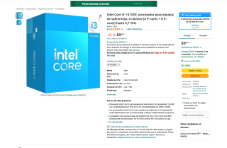 Procesador Intel Core i3-14100F por tan solo 89,95€