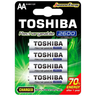 PILHA RECARREGÁVEL da TOSHIBA, modelo AA TNH6GAE - R$ 61,94