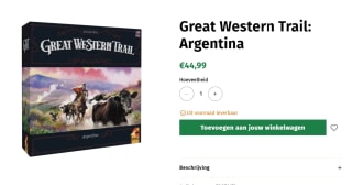 Great Western Trail: Argentina bordpel voor €44,99 bij Speldorado