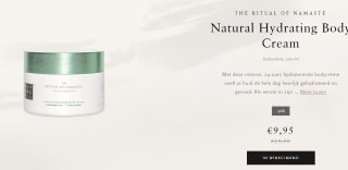 THE RITUAL OF NAMASTE Natural Hydrating Body Cream voor €9,95 bij Rituals
