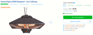 Sunred Spica Heater voor €49,50 bij Coolblue