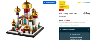 LEGO Disney Mini Disney Paleis van Agrabah (40613) voor €23,99 bij Lego