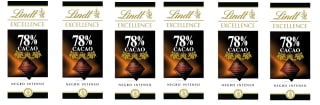 6 Tabletas de Lindt Chocolate negro intenso 78% cacao de 100 g por 12.02€